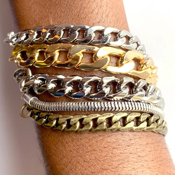 Chainlink cuff bracelet - Picture 6 of 10